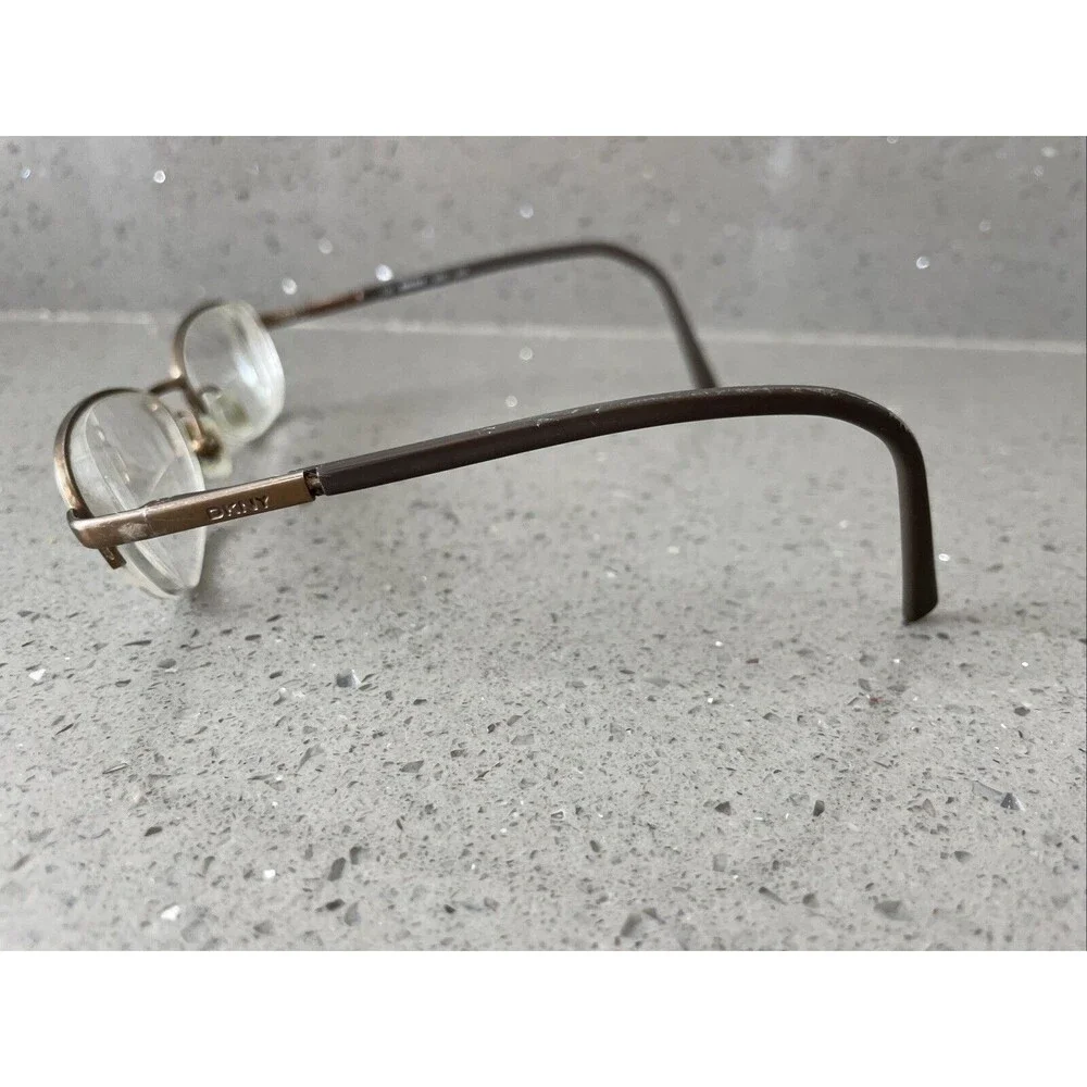 DKNY 6227 2225 50 18 135 Eyeglasses Frames Only Half Rim Flex Hinges brown Italy